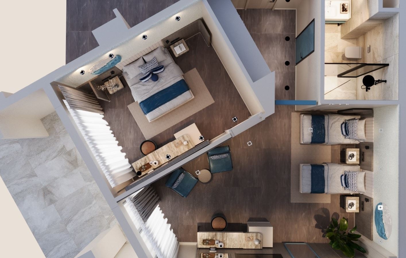 rooms-family-room-2-bedrooms-1-bathrooms-with-jacuzzi